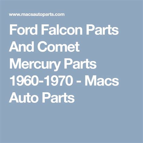 macs auto parts ford falcon